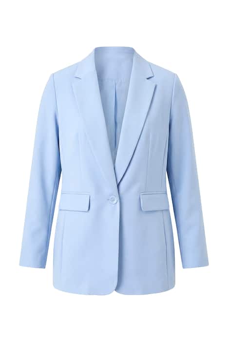 Blejzr, otevřený střih, klopový límec, dlouhé rukávy