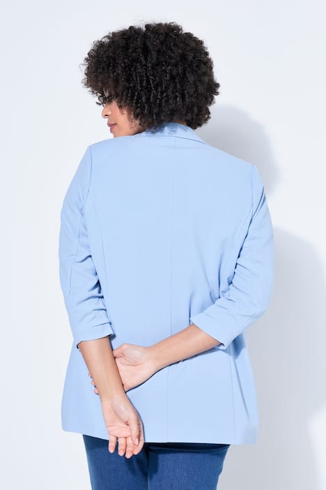 Blazer, offene Form, Reverskragen, Langarm