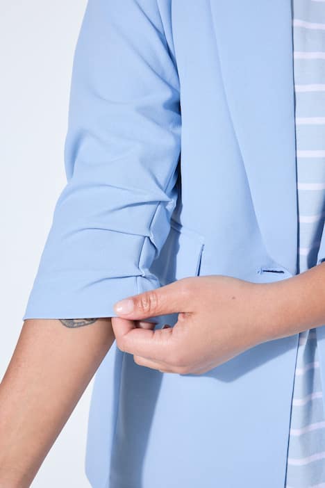 Blazer, offene Form, Reverskragen, Langarm