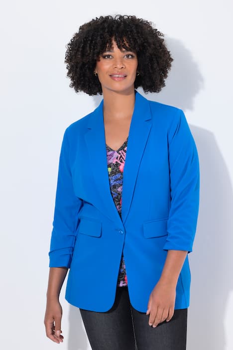 Blazer, open model, reverskraag, lange mouwen