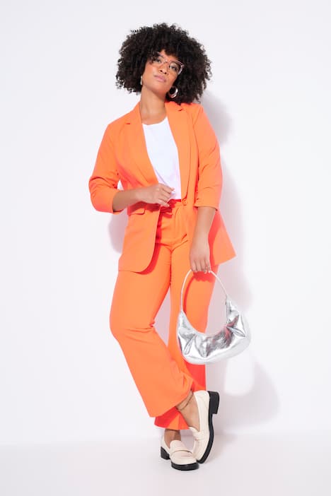 Broek, rechte pijpen, knoopsluiting