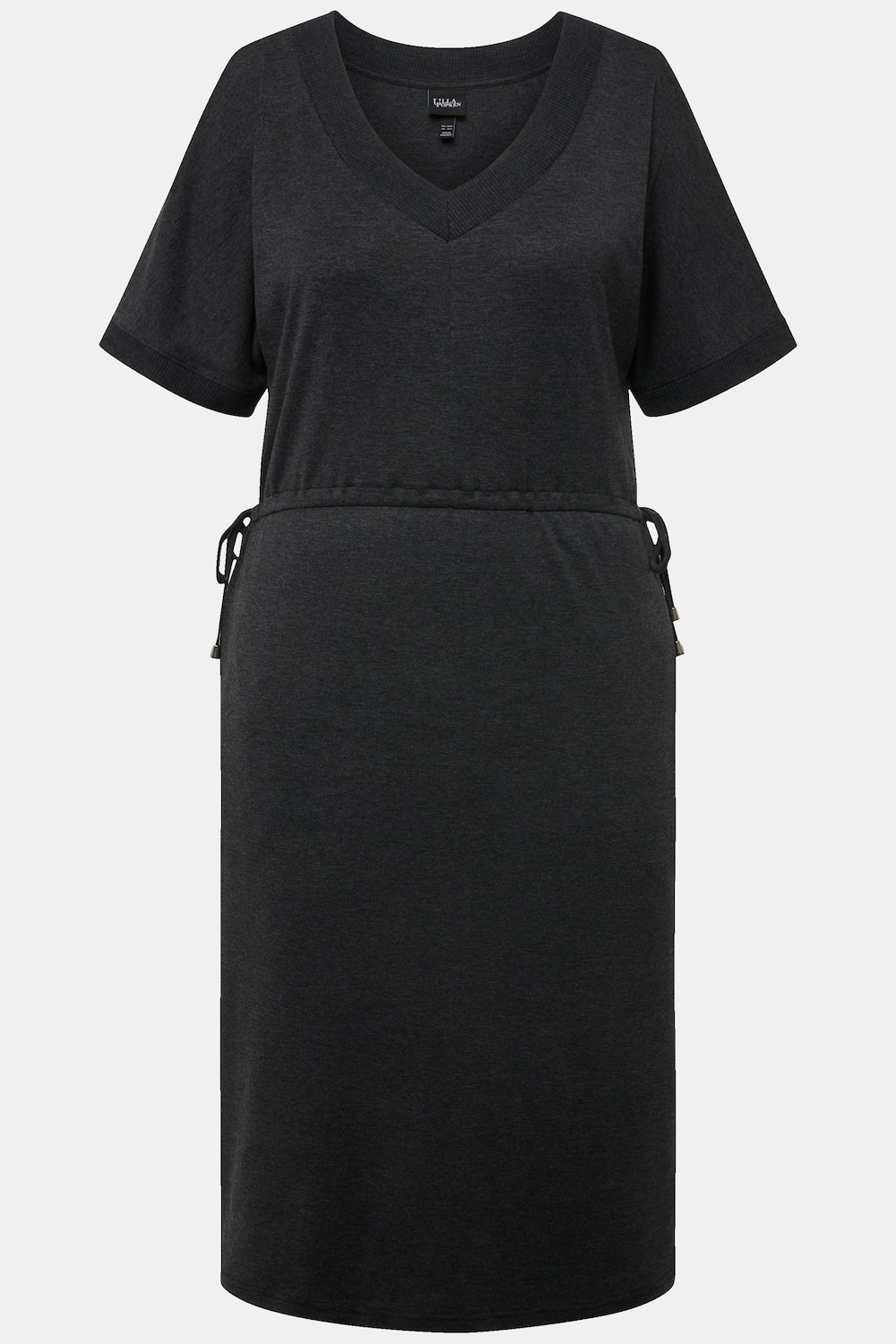 Stora storlekar Jerseyklänning, Dam, svart, storlek: 46/48, Bomull/Polyester, Ulla Popken