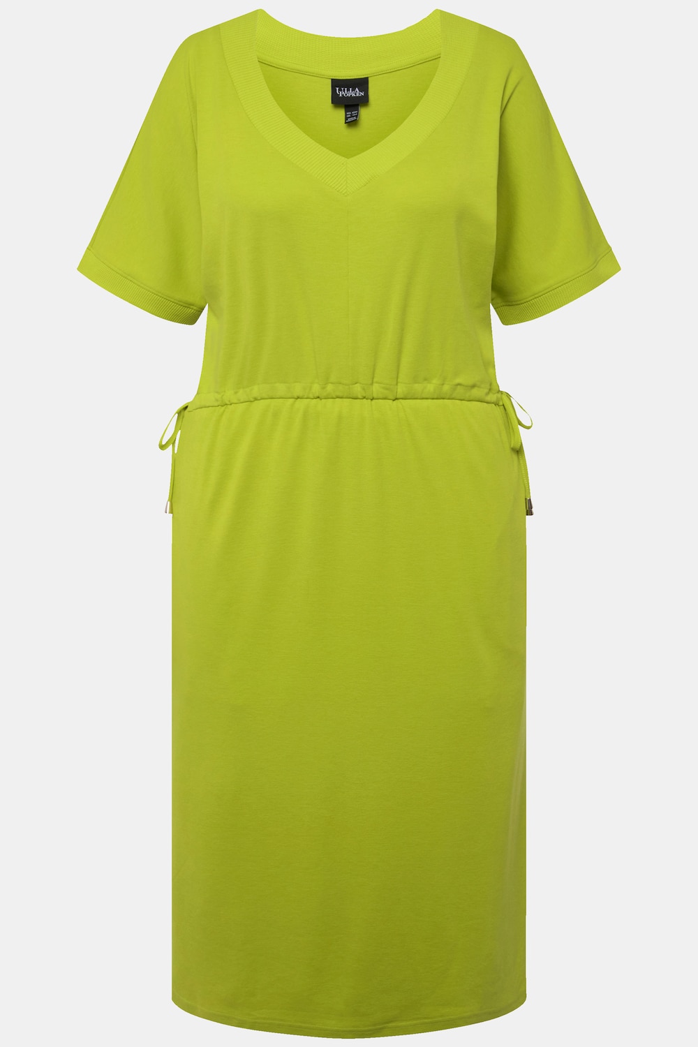 Stora storlekar Jerseyklänning, Dam, grön, storlek: 62/64, Bomull/Polyester, Ulla Popken