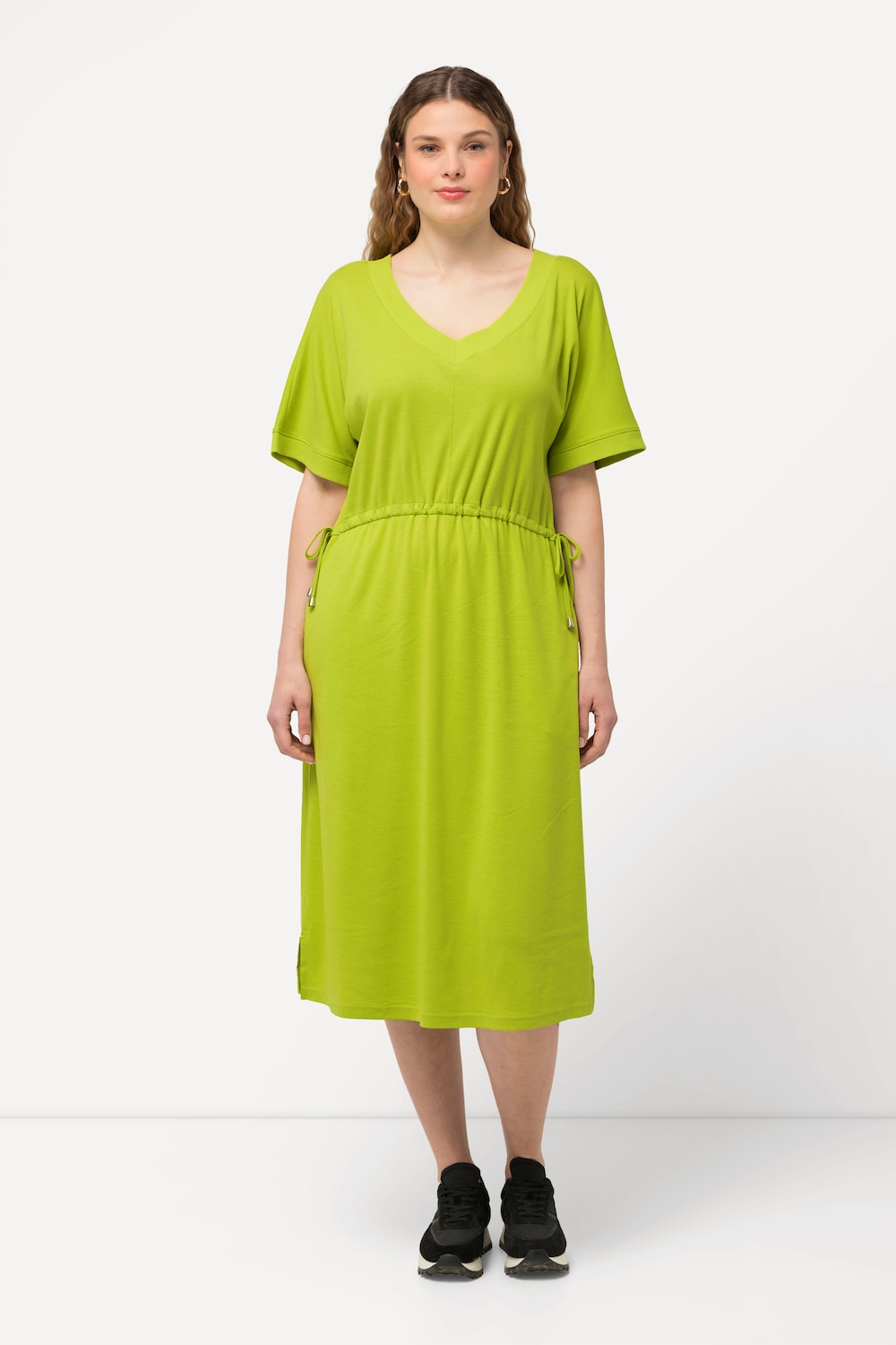 Große Größen Jerseykleid, Damen, grün, Größe: 62/64, Baumwolle/Polyester, Ulla Popken