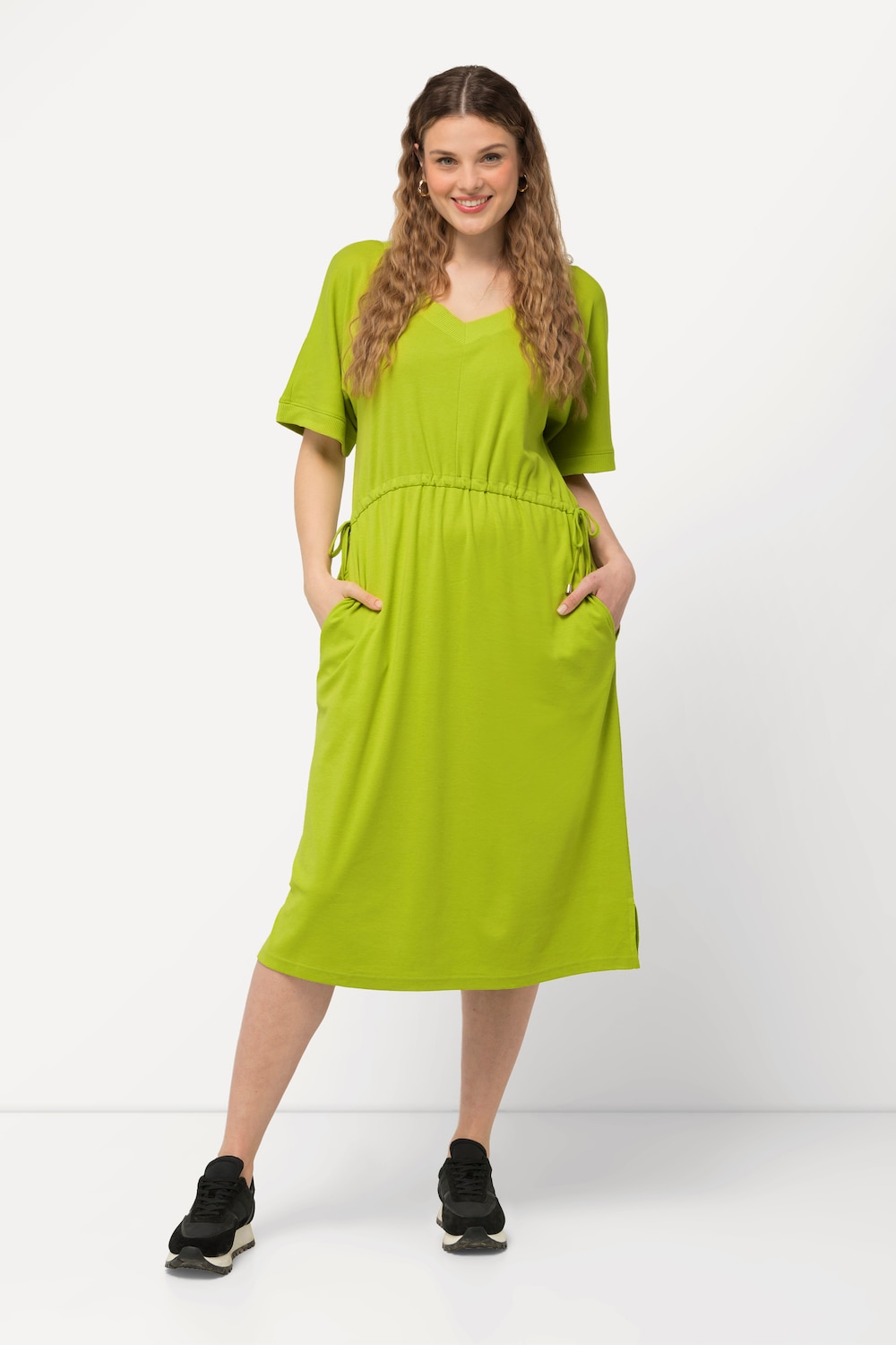 Große Größen Jerseykleid, Damen, grün, Größe: 58/60, Baumwolle/Polyester, Ulla Popken