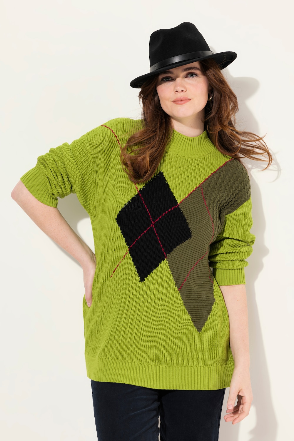 Große Größen Pullover, Damen, grün, Größe: 58/60, Baumwolle, Ulla Popken