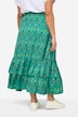 Maxi-rok, all-over print, elastische tailleband