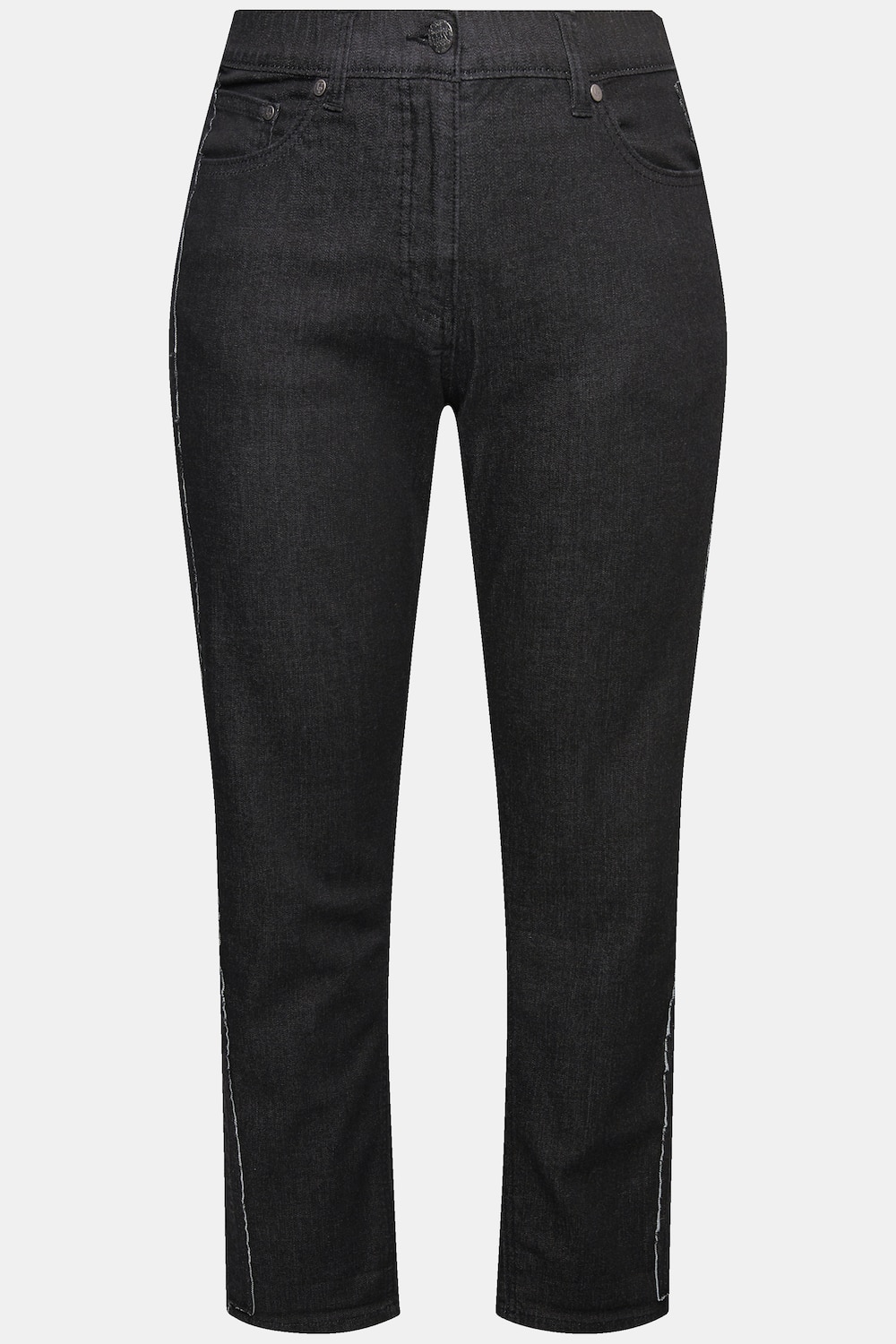 Stora storlekar Boyfriend-jeans, Dam, svart, storlek: 42, Bomull/Polyester, Ulla Popken