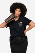 Classic Fit Crew Neck Decorative Rhinestone Chest Pocket T-Shirt