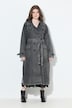 Dongeri-trenchcoat, krage med slag, vintage, dobbelspent