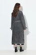 Dongeri-trenchcoat, krage med slag, vintage, dobbelspent