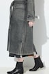 Dongeri-trenchcoat, krage med slag, vintage, dobbelspent