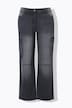 Cargojeans, lige pasform, afbleget, cargolommer, delvist elastisk linning