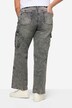 Cargojeans, Straight Fit, bleached, Cargotaschen, teilelastischer Bund