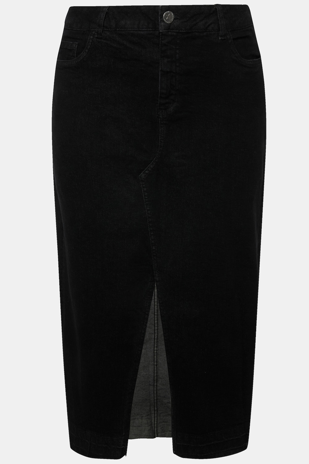 Stora storlekar Maxi-jeanskjol, Dam, svart, storlek: 52, Bomull, Angel of Style