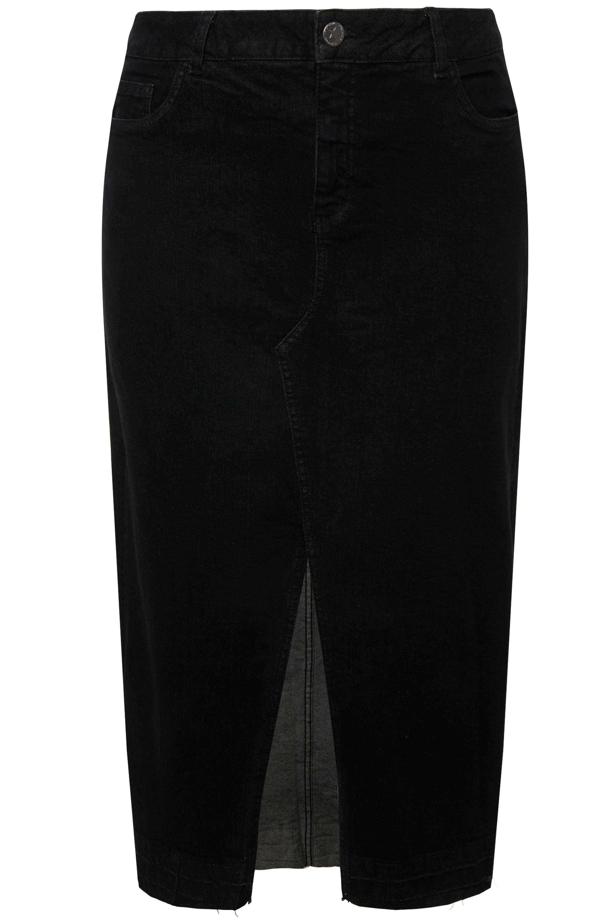 Angel of Style Damen große Größen Maxi Jeansrock Straight Fit 5 Pocket
