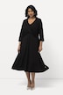 Jerseykleid, Drapierung, V-Ausschnitt, 3/4-Arm