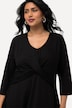 Jerseykleid, Drapierung, V-Ausschnitt, 3/4-Arm
