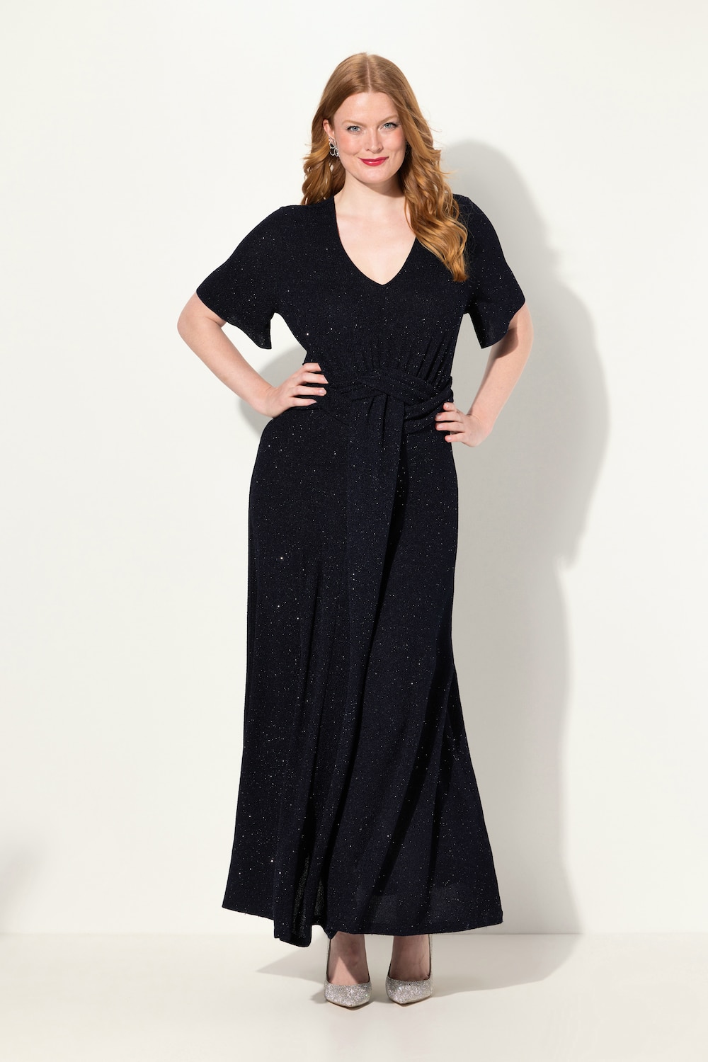 Große Größen Abendkleid, Damen, blau, Größe: 58/60, Polyester, Ulla Popken