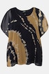 Tunika, doppellagig, Batikdruck, Rundhals, Halbarm
