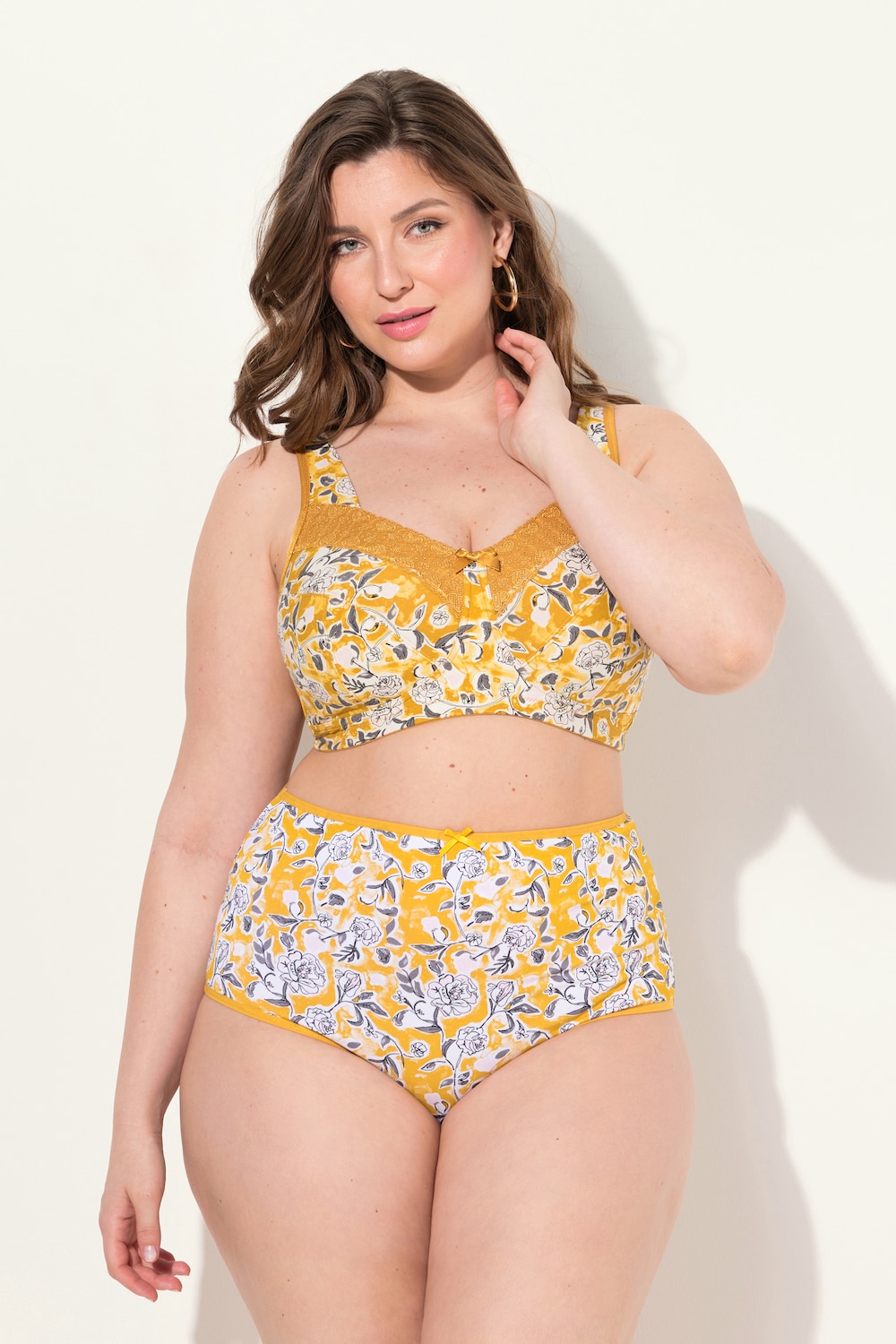 Große Größen Entlastungs-BH, Damen, gelb, Größe: 110C, Baumwolle/Synthetische Fasern, Ulla Popken