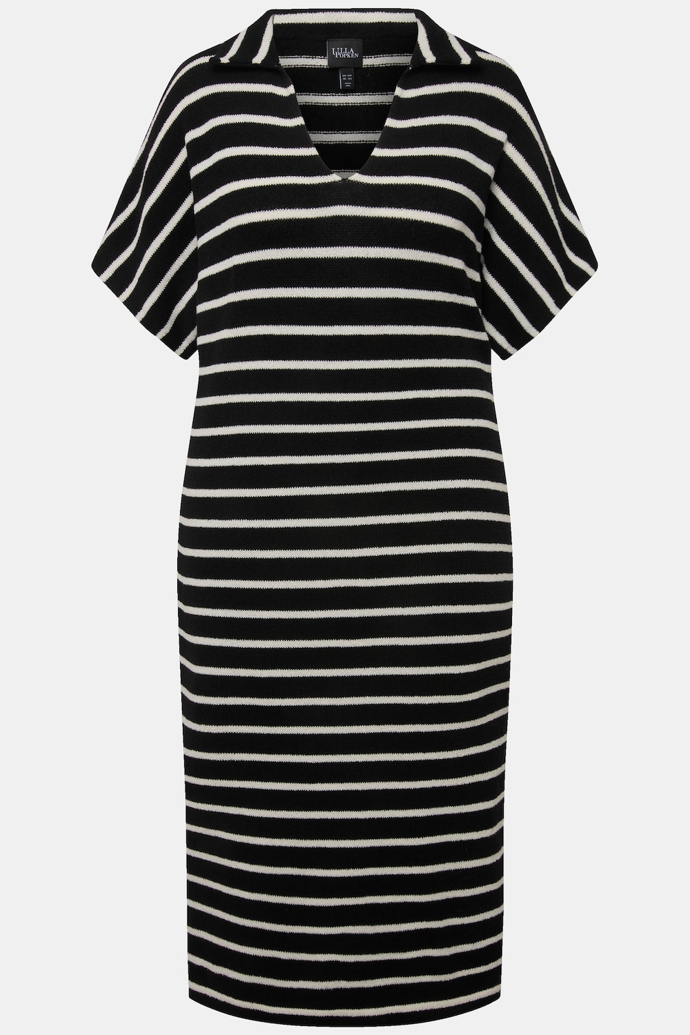 Stora storlekar Midiklänning, Dam, svart, storlek: 58/60, Bomull/Polyester, Ulla Popken