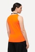 Top, jersey acanalado, entallado, escote en V, sin mangas