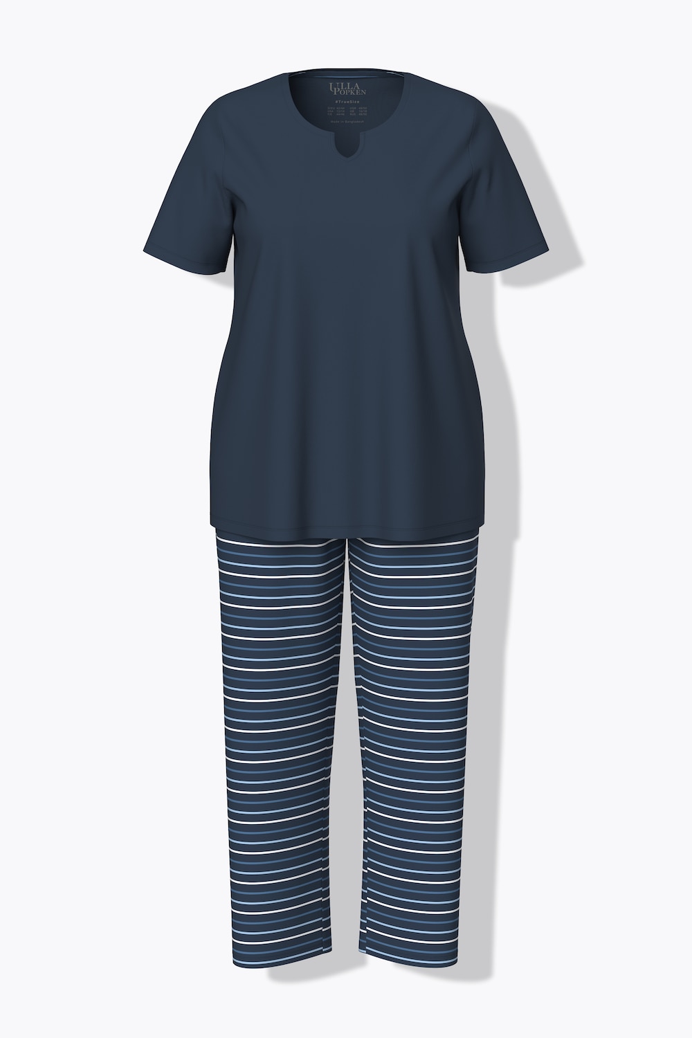 Große Größen Pyjama, Damen, blau, Größe: 42/44, Baumwolle, Ulla Popken