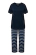 Pyžamo, pruhy, tunikový výstřih, krátké rukávy, dlouhé nohavice