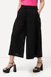 Culotte Rose, Leinenmix, weites Bein, Elastikbund