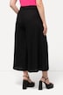 Culotte Rose, Leinenmix, weites Bein, Elastikbund