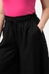 Culotte Rose, Leinenmix, weites Bein, Elastikbund