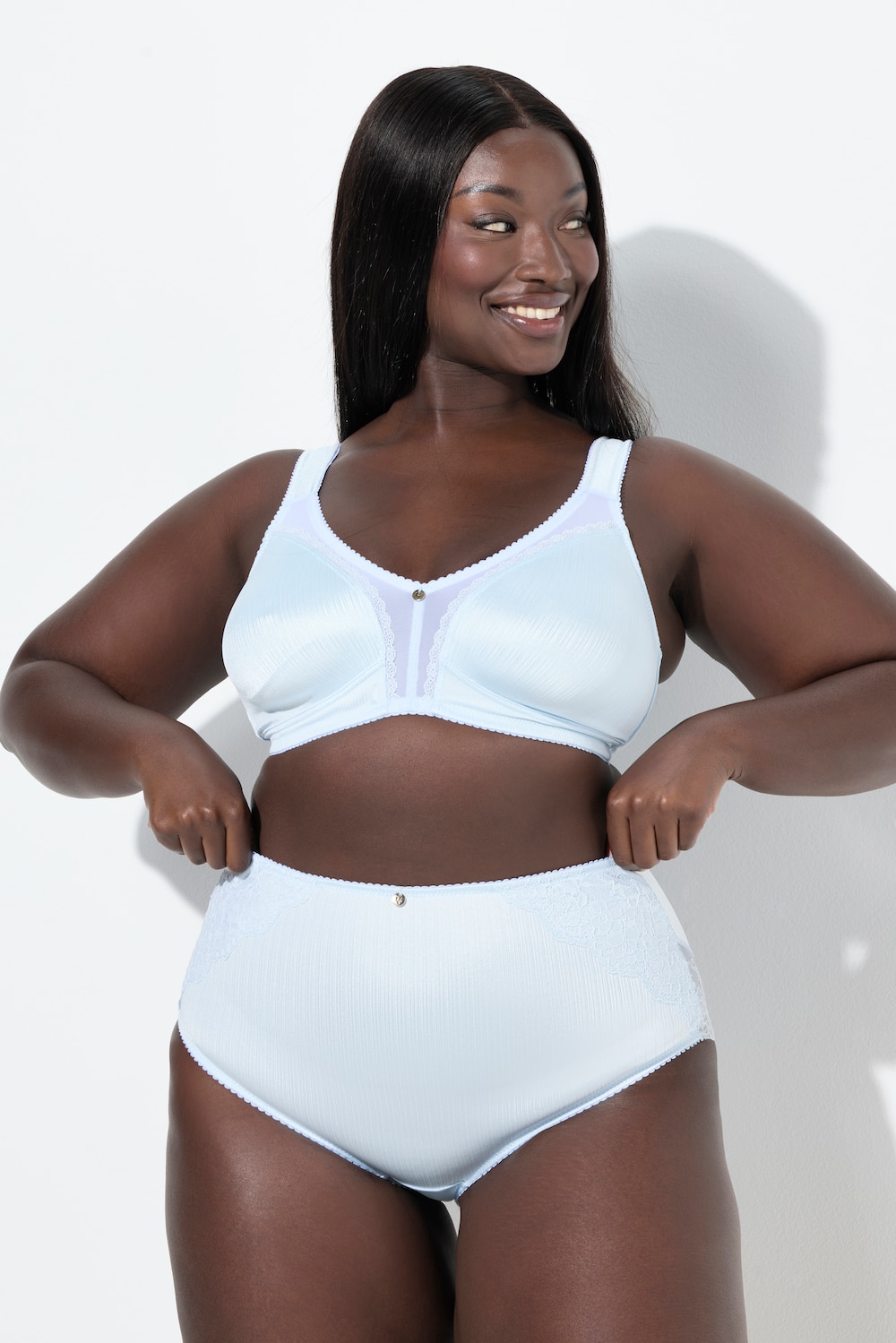 Große Größen Maxislip, Damen, blau, Größe: 46/48, Baumwolle/Polyester/Synthetische Fasern, Ulla Popken