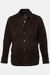 Veste de treillis, cuir suédé de chèvre, multiples poches