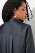 Bluse, Acetat, A-Linie, Hemdkragen, Langarm