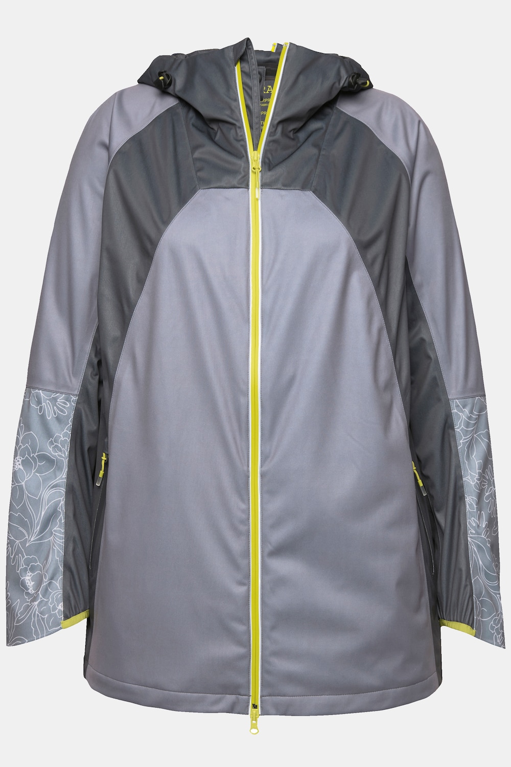 Stora storlekar Funktionsjacka, Dam, grå, storlek: 50/52, Polyester, Ulla Popken