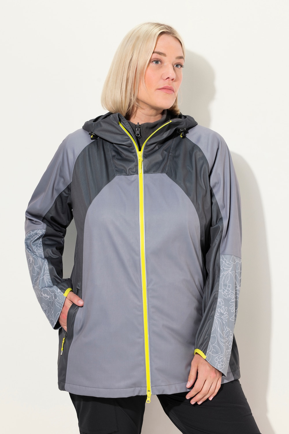 Große Größen Funktionsjacke, Damen, grau, Größe: 54/56, Polyester, Ulla Popken