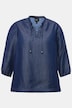 Tuniek van lyocell, denimlook, tuniekhals, 3/4-mouwen