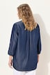 Tuniek van lyocell, denimlook, tuniekhals, 3/4-mouwen
