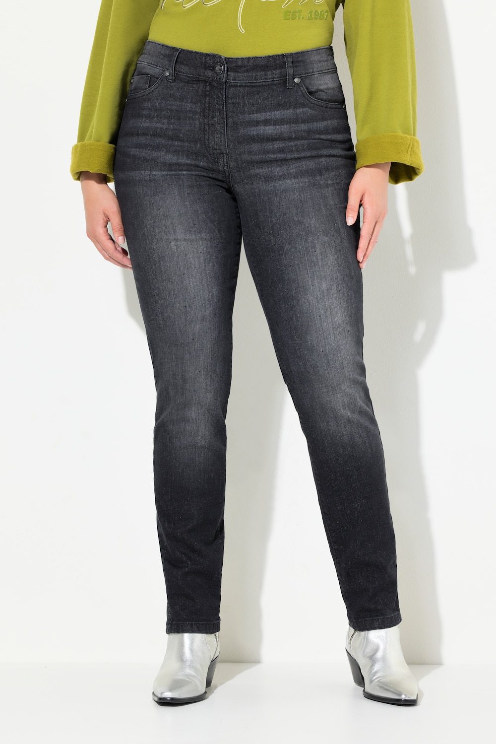 Thumbnail - Große Größen Jeans Sarah, Damen, schwarz, Größe: 29, Baumwolle, Ulla Popken