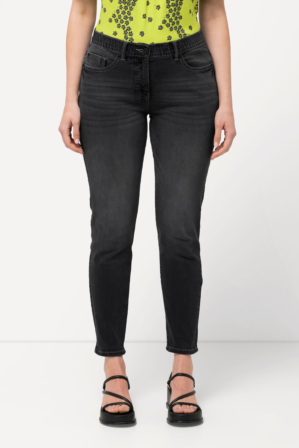 Große Größen Push-Up-Jeans Sarah, Damen, grau, Größe: 116, Baumwolle, Ulla Popken