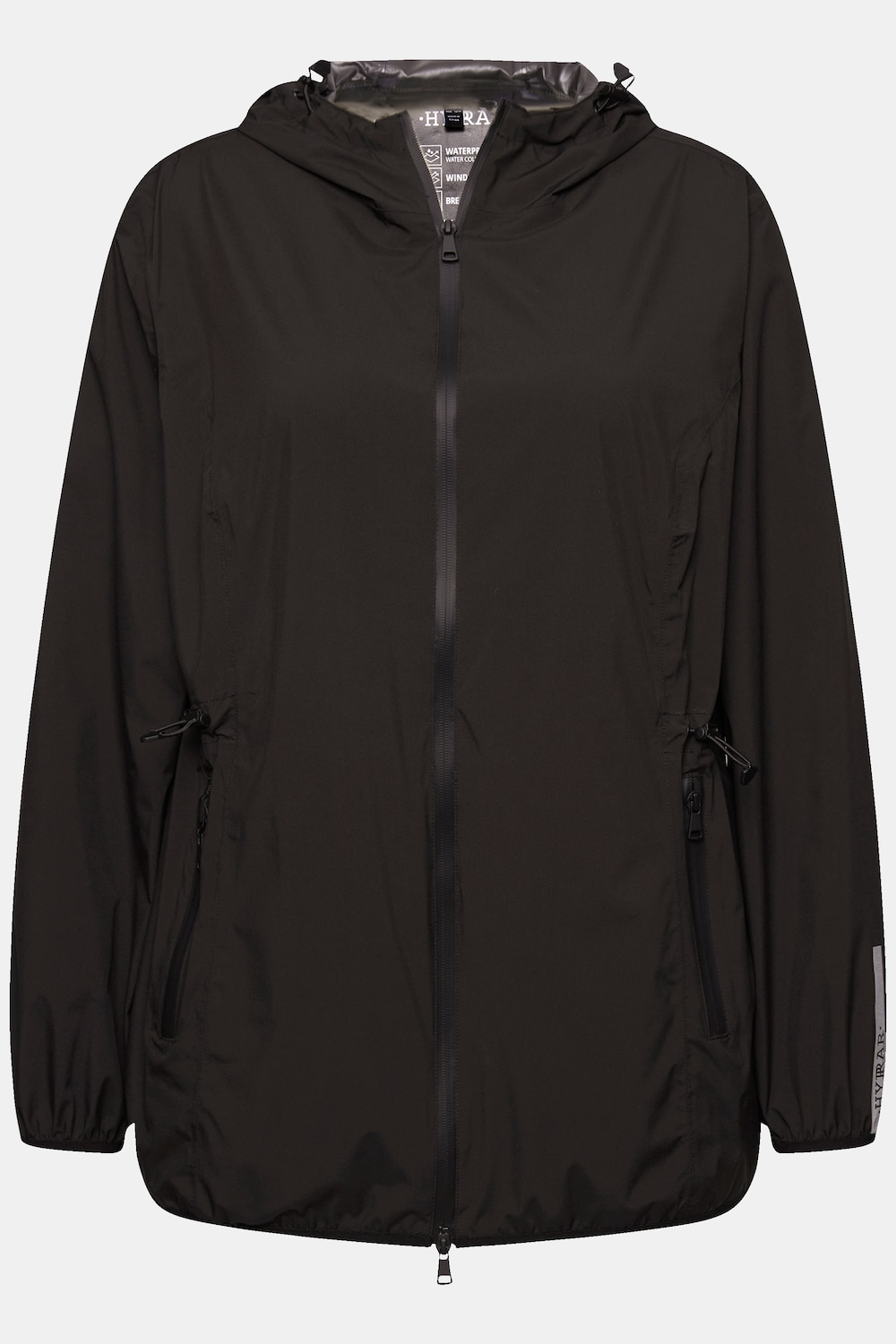 Stora storlekar Regnjacka, Dam, svart, storlek: 54/56, Polyester, Ulla Popken