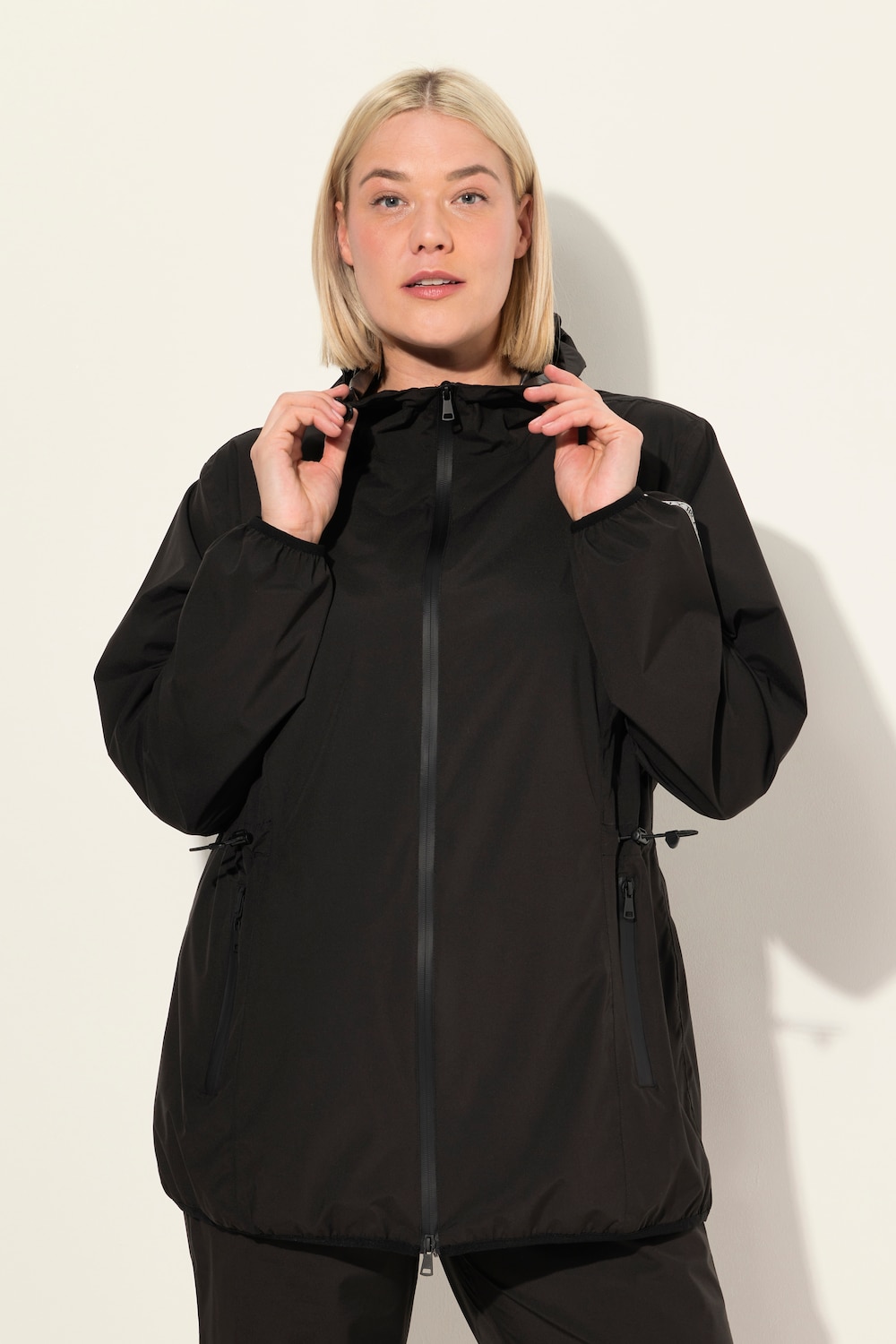 Große Größen Regenjacke, Damen, schwarz, Größe: 42/44, Polyester, Ulla Popken