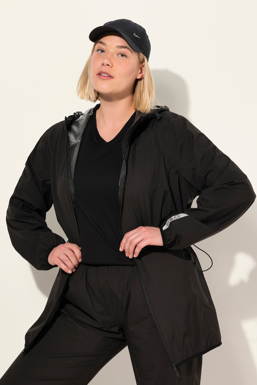 Große Größen Regenjacke, Damen, schwarz, Größe: 42/44, Polyester, Ulla Popken