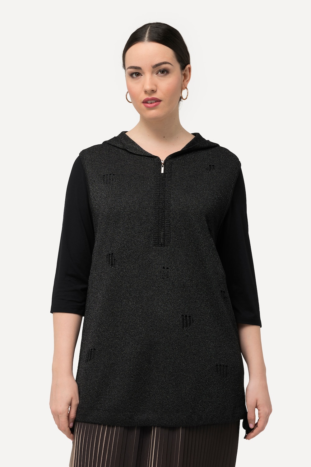 Große Größen Pullunder, Damen, schwarz, Größe: 46/48, Viskose/Synthetische Fasern, Ulla Popken