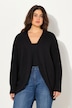 Chaqueta de punto, forma ovalada, proporción de lana, forma abierta