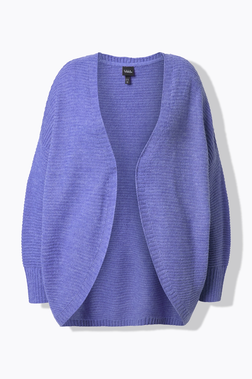 Stora storlekar Stickad kofta, Dam, blå, storlek: 50/52, Syntetfibrer/Polyester, Ulla Popken