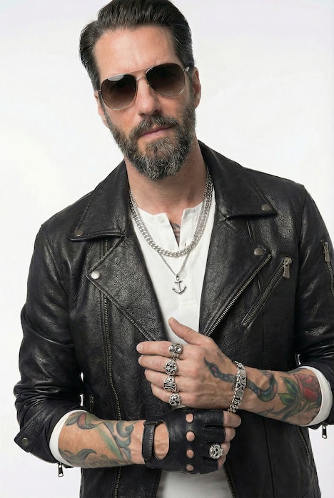 Bikerjacke, Leder, feinstes Lamm-Nappa