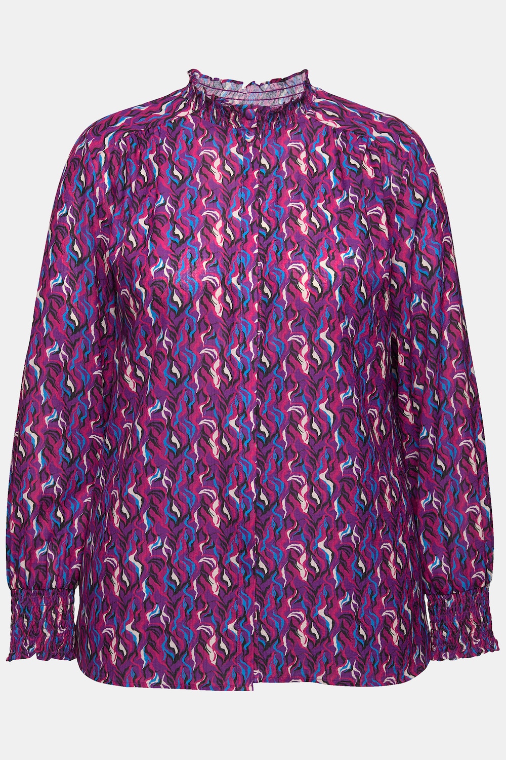 Stora storlekar Blus, Dam, lila, storlek: 58/60, Polyester, Ulla Popken