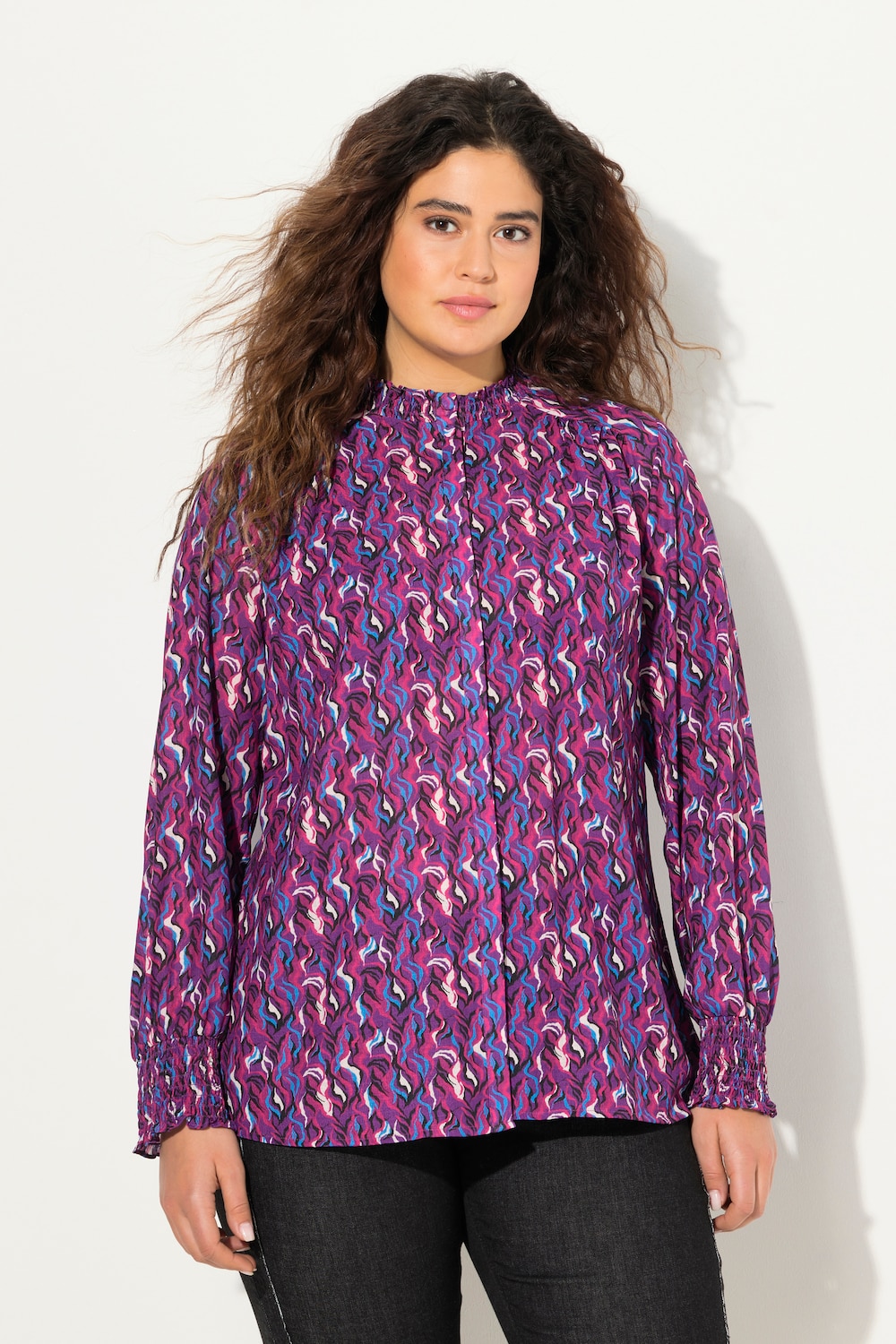 Thumbnail - Große Größen Bluse, Damen, lila, Größe: 42/44, Polyester, Ulla Popken